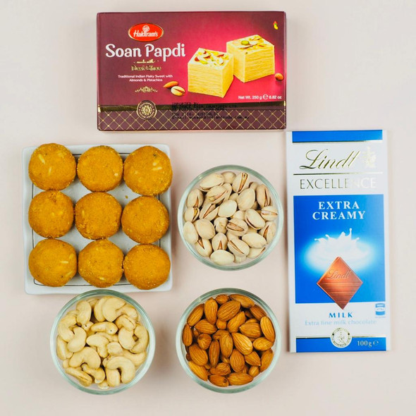 Send Sweets Chocolates and Dry Fruits Festival Hamper Online to Australia