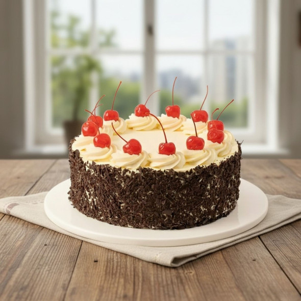 Eggless Blackforest Torte Cake