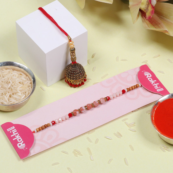 Glistening Bhaiya Bhabhi Rakhi Set