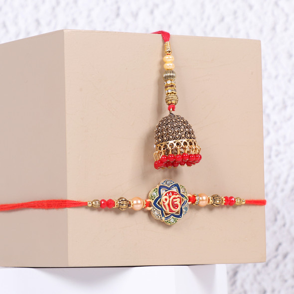 Set of 2 Punjabi Style Bhaiya Bhabhi Rakhi