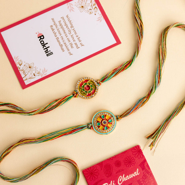 Pair of Traditional Rakhi -For Canada