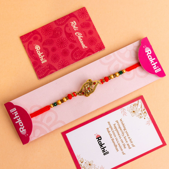 Golden Flower Rakhi.