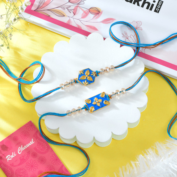 Duos Bluish Rakhi - For UK