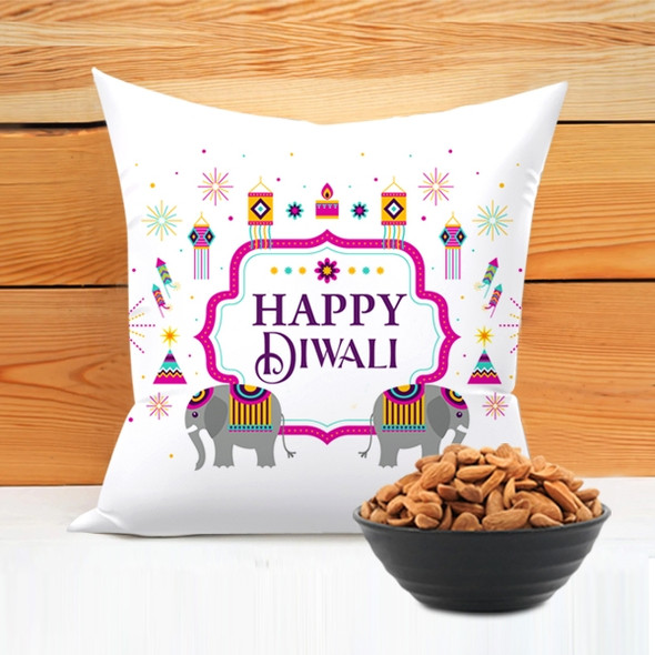 Diwali Cushion with Almonds