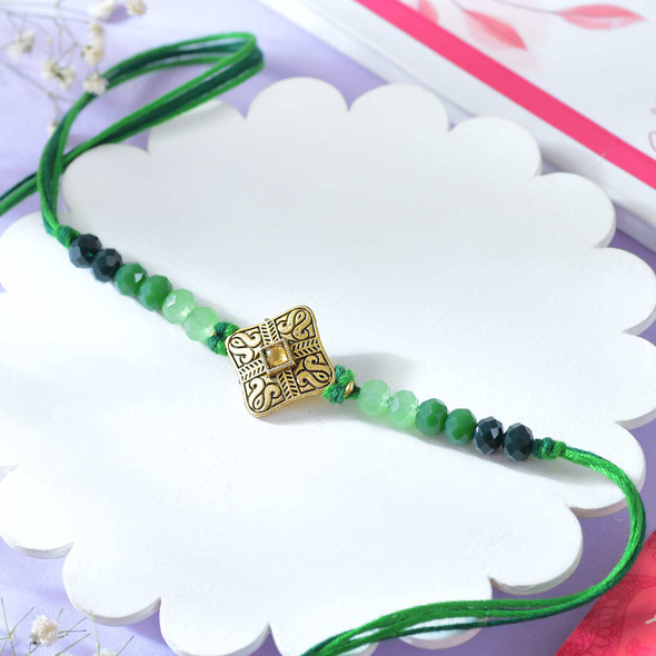 Metallic Rakhi with Lindt Chocolate