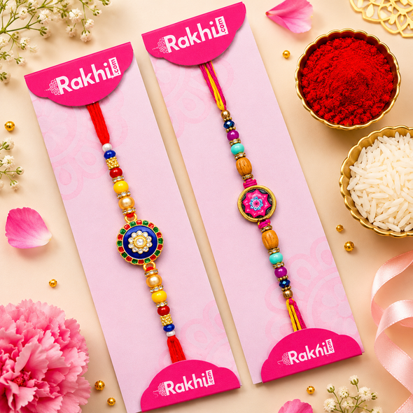Graceful Set of 2 Rakhis for Brother