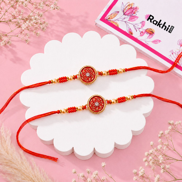 Set of 2 Metallic Rakhis