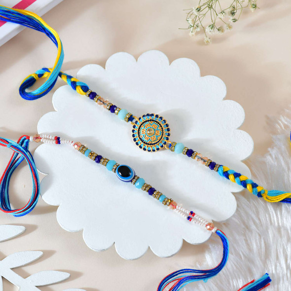 Bhai Rakhi With Lindt Milk Chocolate Bar & Cashews