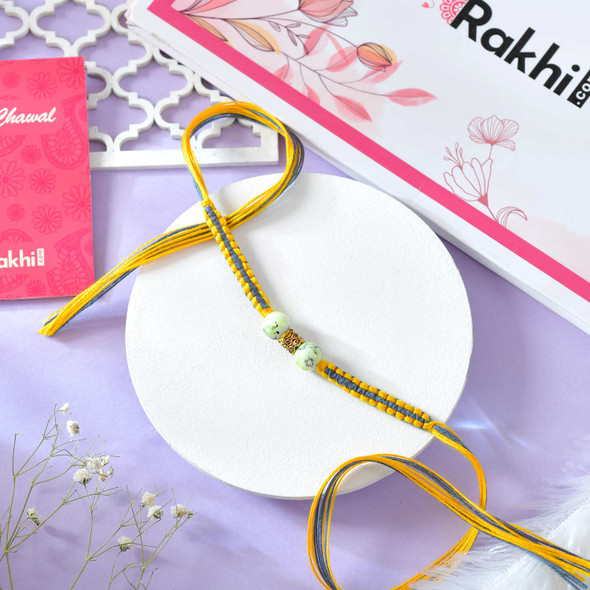 Two Beaded Rakhi Thread