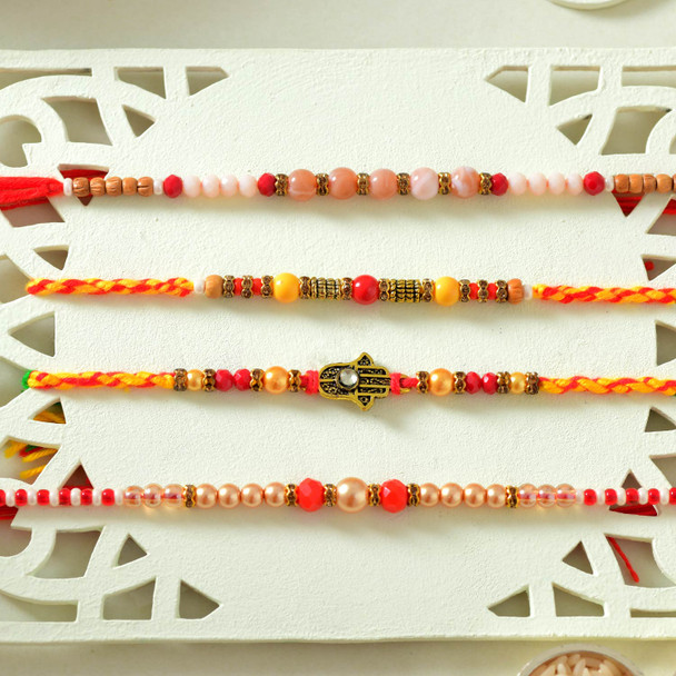 Four Elegant Rakhi Set