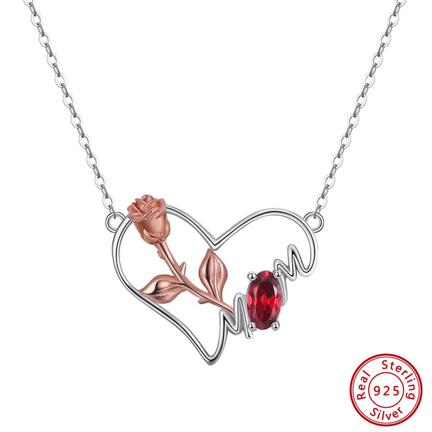 925 Sterling Silver Red Turquoise Pendant