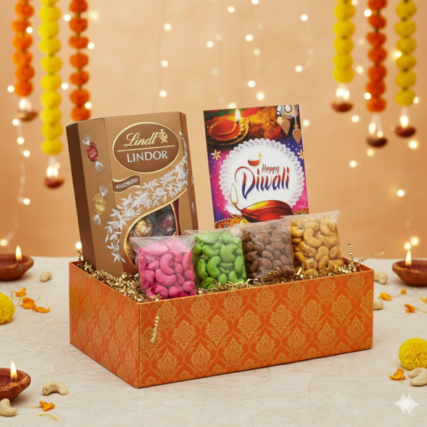 Diwali Surprise Gift of Dry Fruit With Lindor Diwali Surprise Gift of Dry Fruit With Lindor