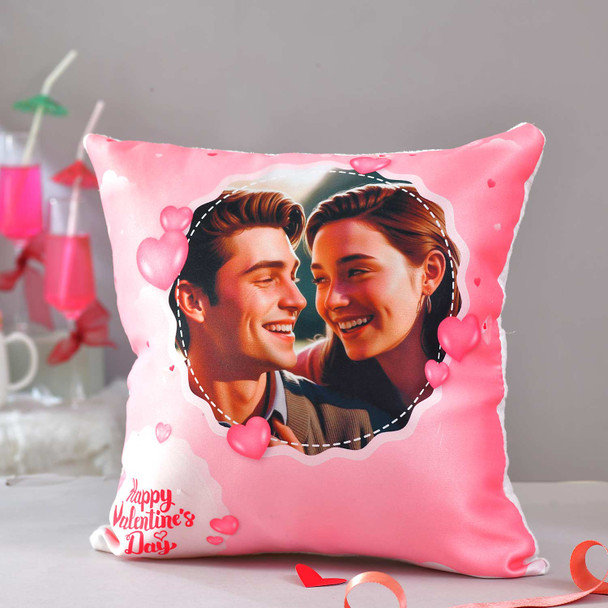 Valentine's Day Personalized Picture Perfect Cushion with Mug