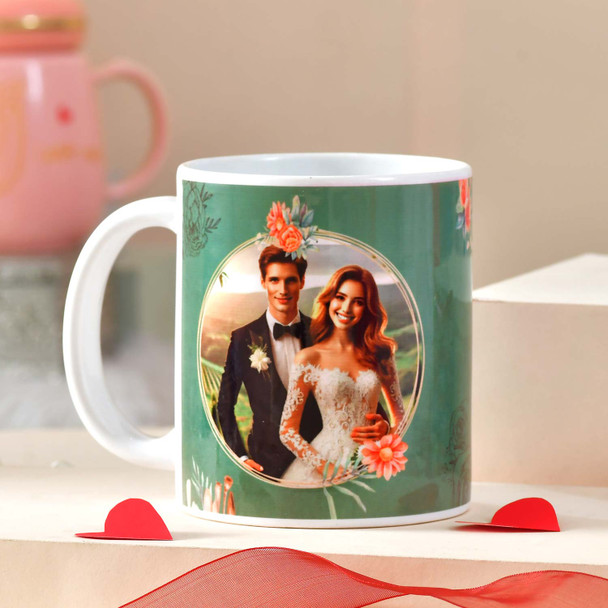 Anniversary Gift of Photo Mug with Gourmet Hamper