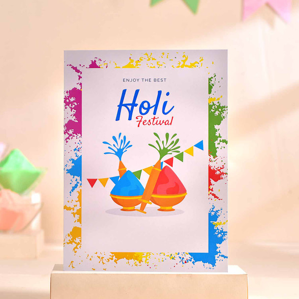 Chhappan Bhog Kesariya Gujhiya with Holi Gulal