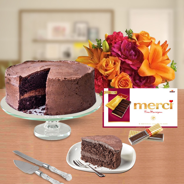Chocolate Flower Cake Celebration - For Canada