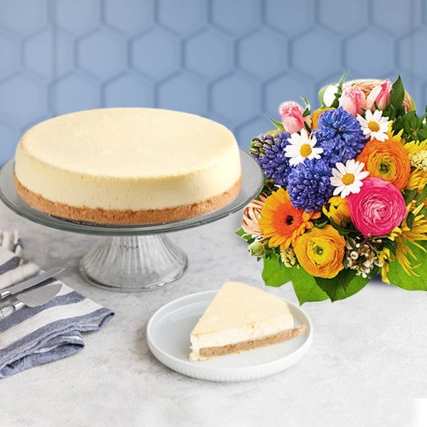 New York Cheesecake and Mixed Flowers -For USA