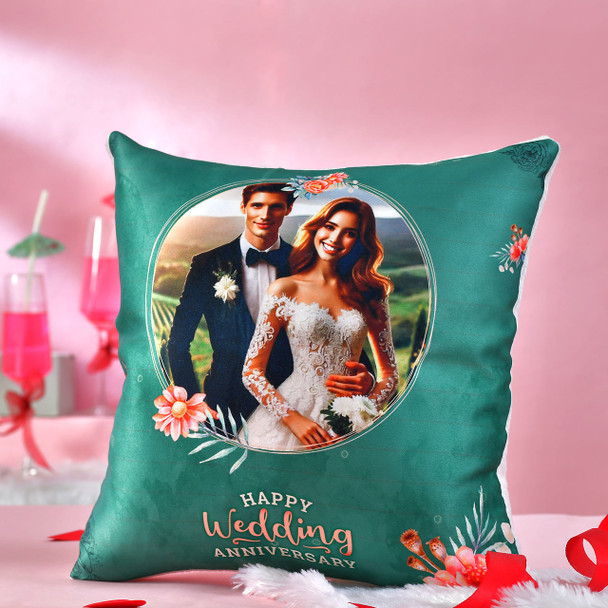 Beautiful Personalized Anniversary Cushion -For Canada