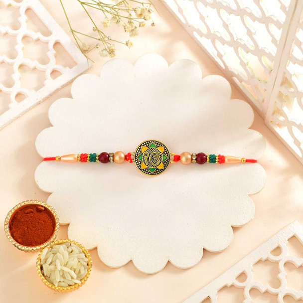 Ek Onkar Rakhi With Sweets & Nuts - For USA