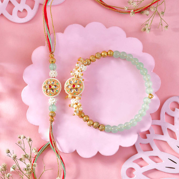 Sea Green Bhaiya Bhabhi Rakhi