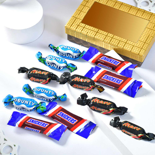 Designer Rakhi with Mix Miniature Chocolates