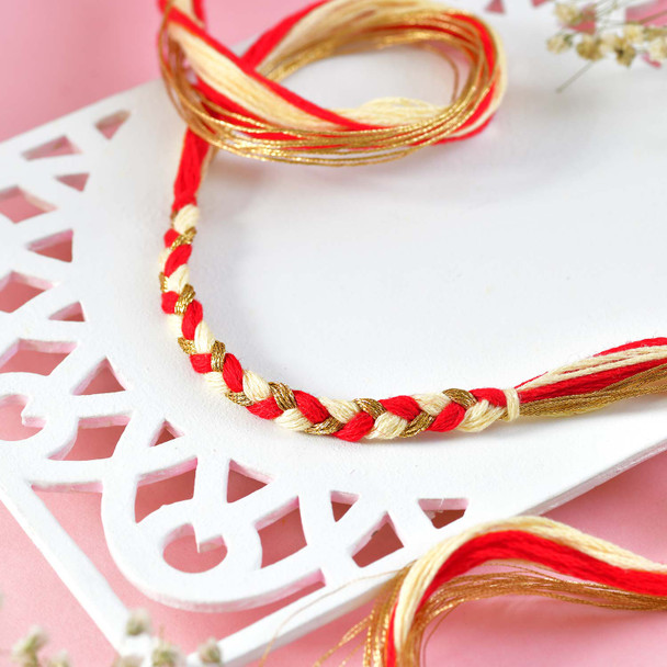 Three Multi Color Fancy Rakhi Set