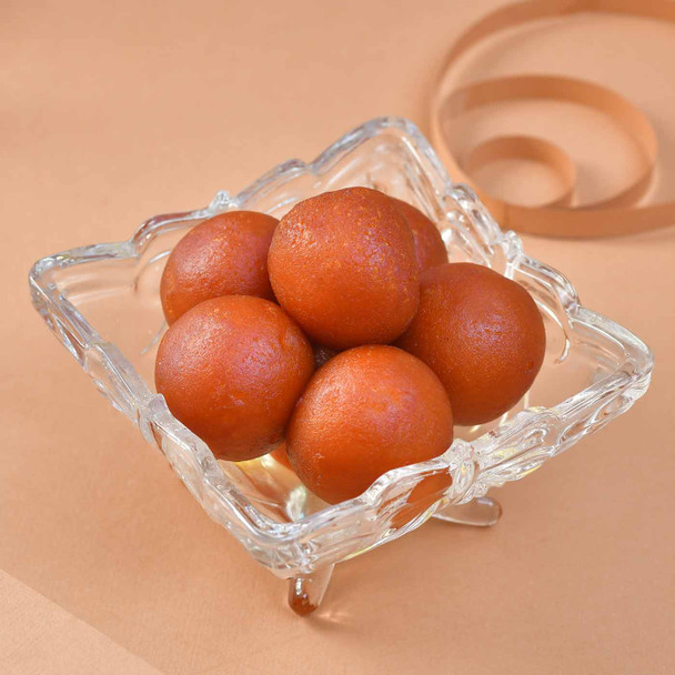 2 Rakhi With Gulabjamun And Cashews