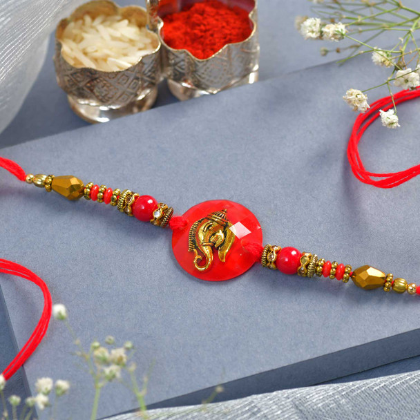 Ganesha Rakhi With Kit-Kat Chocolate