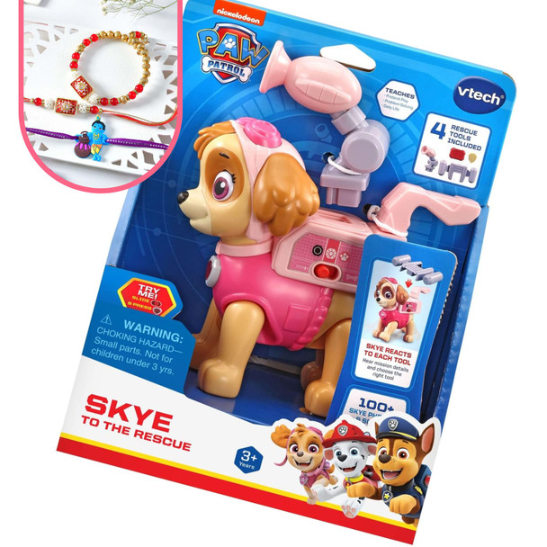 Divine Trio Rakhi Set with Paw Patrol Kids Toy