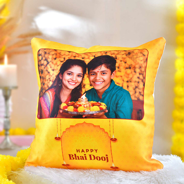Bhaidooj Personalized Cushion