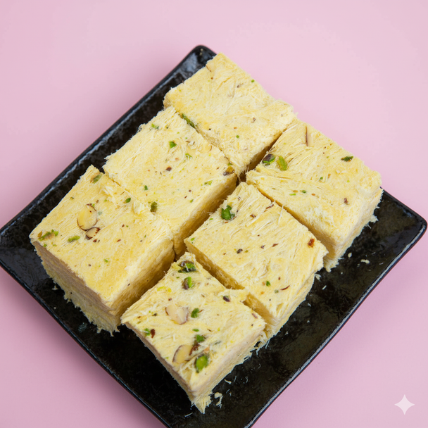 Luminous Diwali Gift of Almond Sweets and Diyas