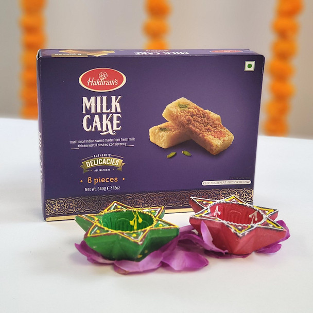 Milk Cake & Diya For Diwali Celebration
