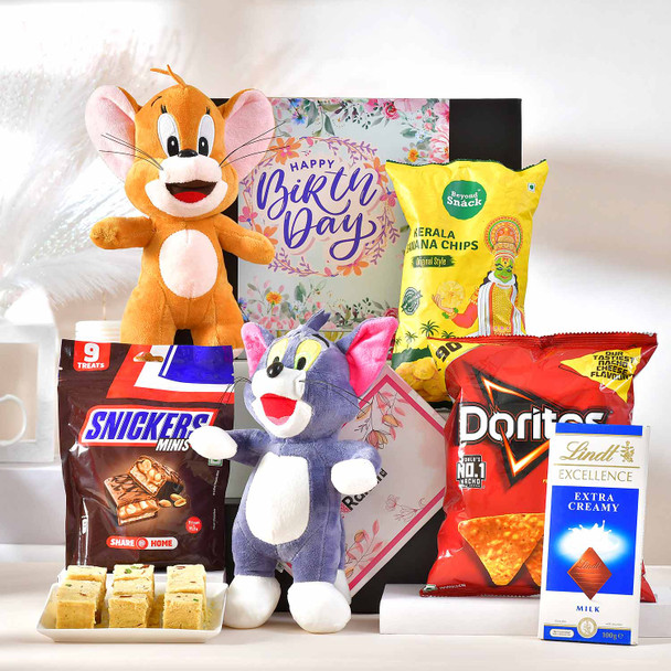Joyful Birthday Snack and Soft Toy Set