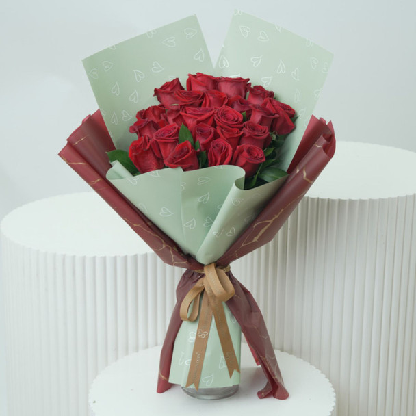 Deep Emotions Red Roses Bouquet