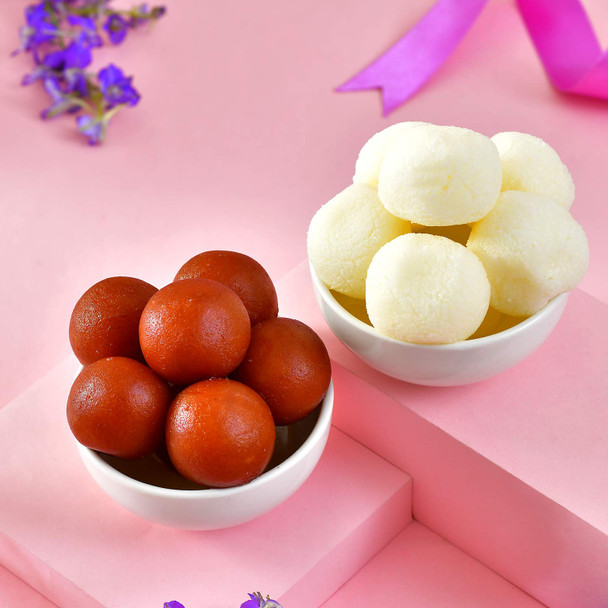 Bhaiya Bhabhi Rakhi With Sweets Combo