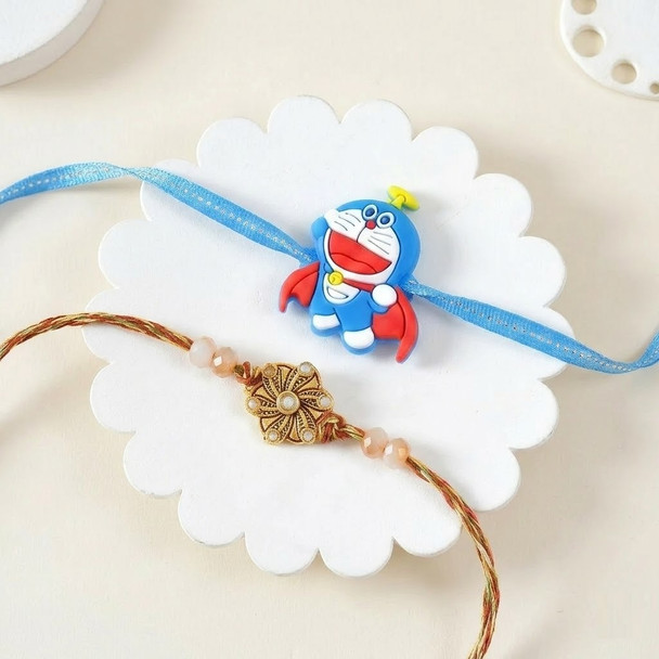 Bhai Rakhi & Doraemon Kids Rakhi Set with Snickers