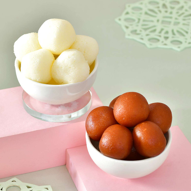 Original Tiger Eye Stone Rakhi With Sweets