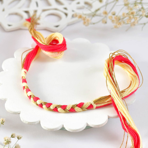 Five Hand Crafted Rakhi Choco Nut Hamper