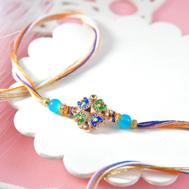 Five Designer Rakhi With Kaju Katli