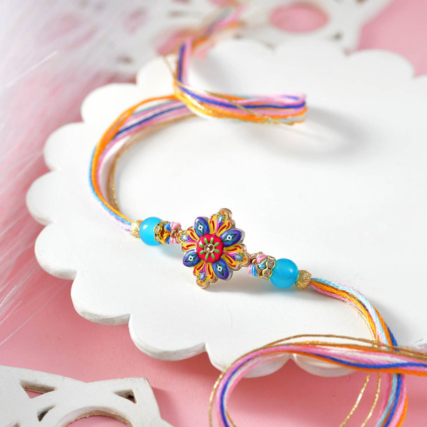 Five Designer Rakhi With Kaju Katli