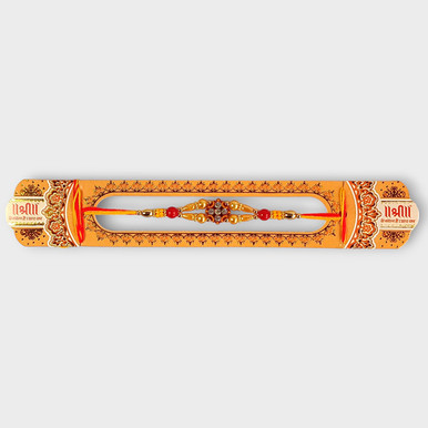 Two Designer Rakhi With Silk Chocolate