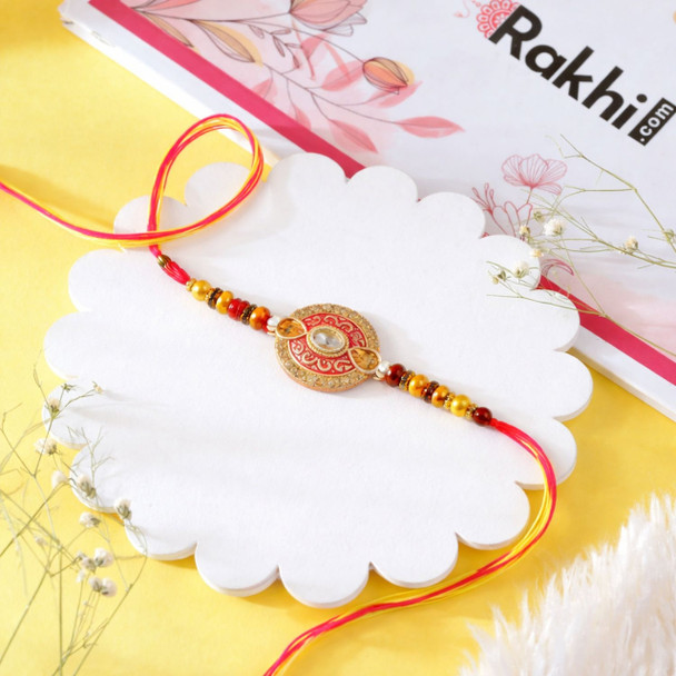 Ethnic Rakhi with Kaju katli