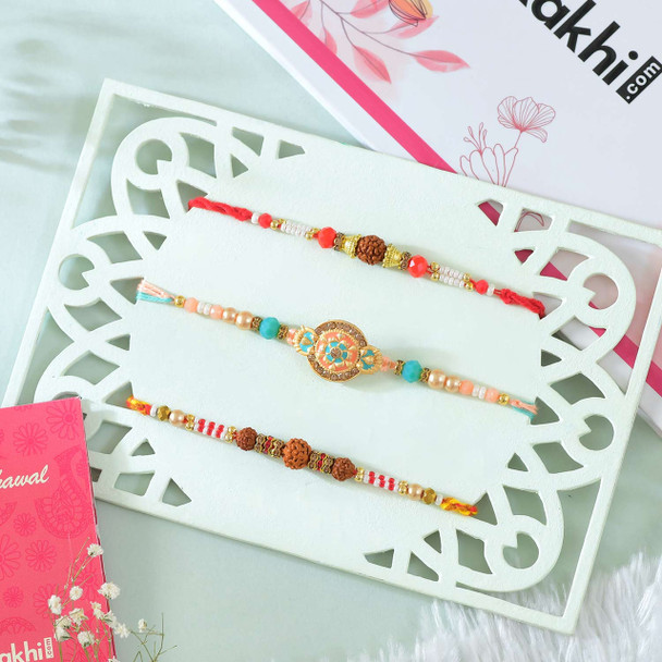 Premium Rakhi Trio with Ferrero Rocher