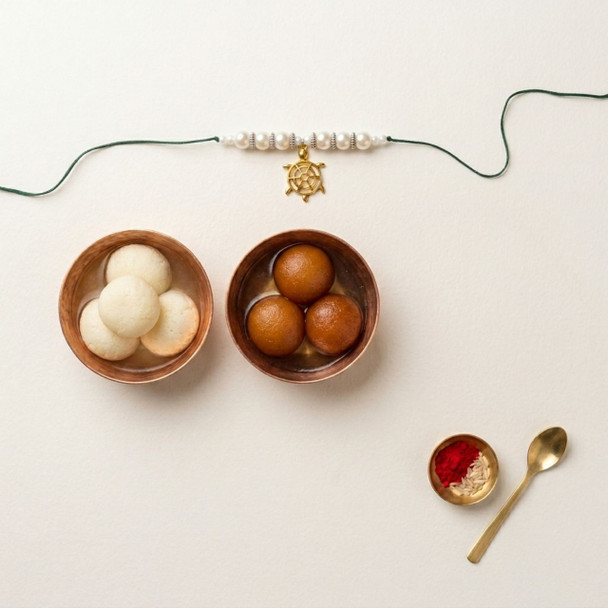Turtle charm rakhi & Sweets