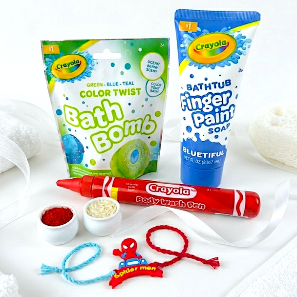 Bath Set Kids Rakhi Combo