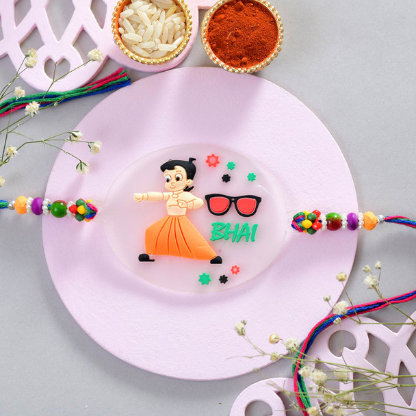 Chhota Bheem Kids Rakhi with Rocher Chocolates