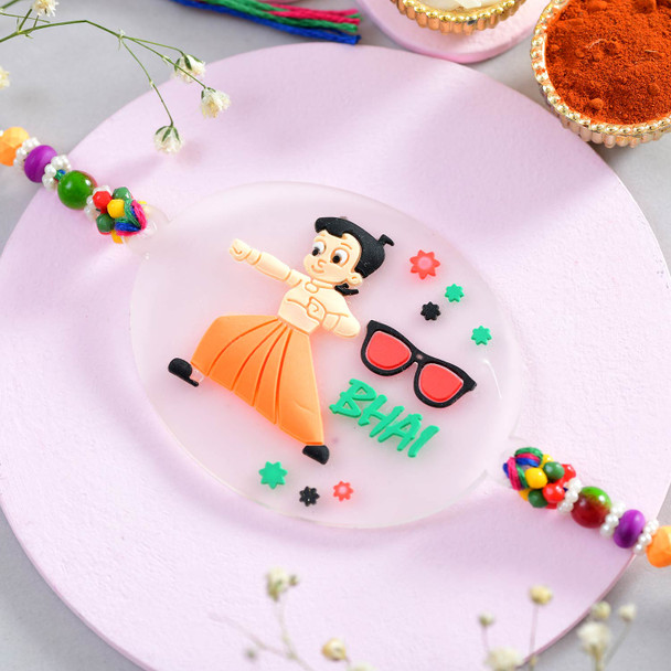 Chhota Bheem Kids Rakhi with Rocher Chocolates
