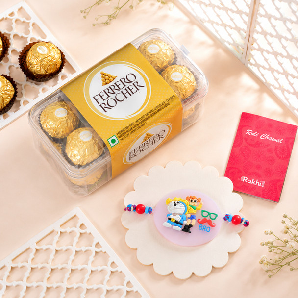 Kids Bro Rakhi with Rocher Chocolate
