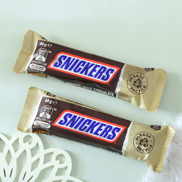 Lucky Evil Eye Rakhi with Snickers Chocolates