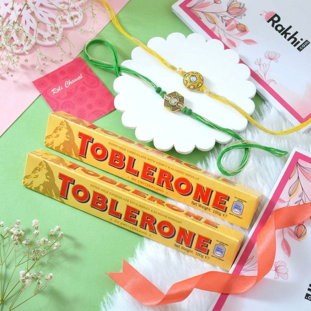 Twin Rakhis with Toblerone Delight